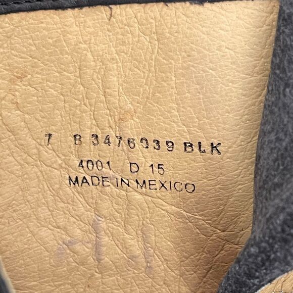 FRYE Veronica black leather combat Tanker Moto Boot 7 - Picture 8 of 17